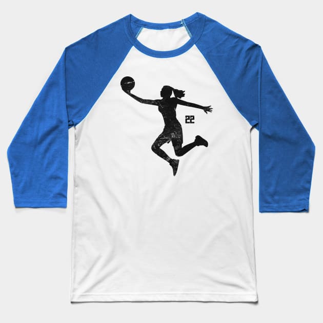 Shillouette Number 22 Baseball T-Shirt by the lucky friday